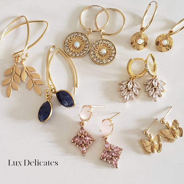 Allison Rose Atelier LUX DELICATES – Affordable luxury. 14k gold filled dainty necklace chains and earring hooks paired with brass medallions and charms. Handmade with love 