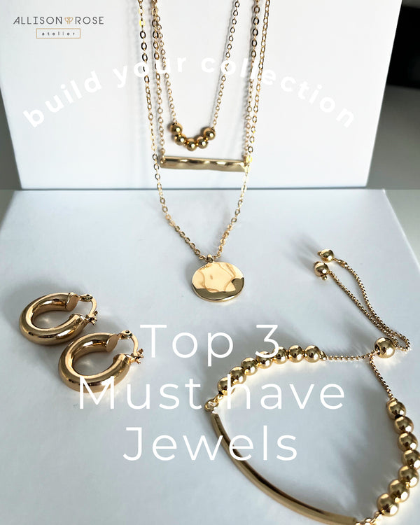 top 3 must haves; layered necklaces - 2pc and 3pc sets; layered bracelets; hoop earrings; huggie earrings; stack and layer your ears. Layering is key. Shop our layered jewelry pieces. Get the look for Fall 2022