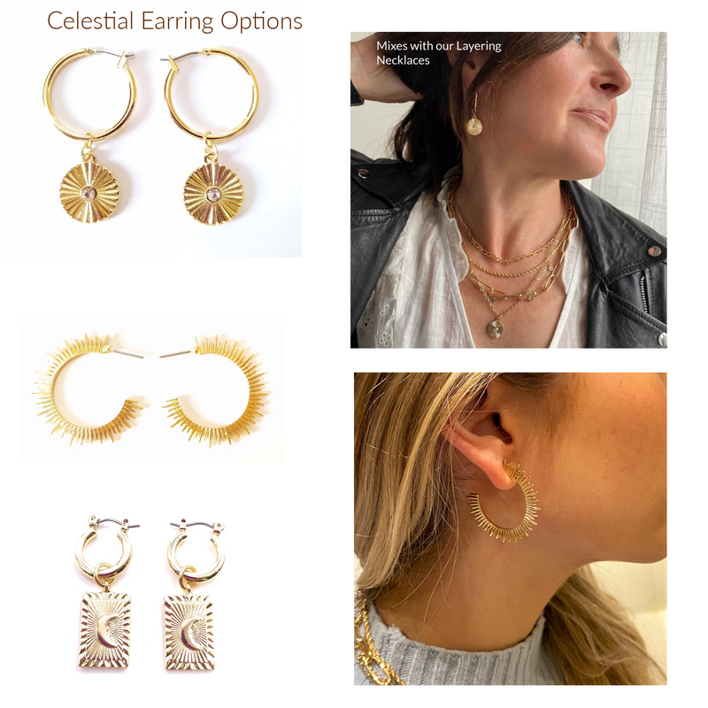 Explore our Celestial hoop earrings at Allison Rose Atelier 