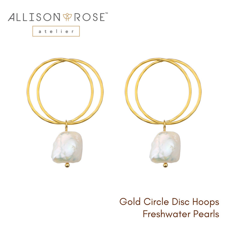 Freshwater Pearl Hoops – Gold-Plated Double Hoop Earrings - USA and International