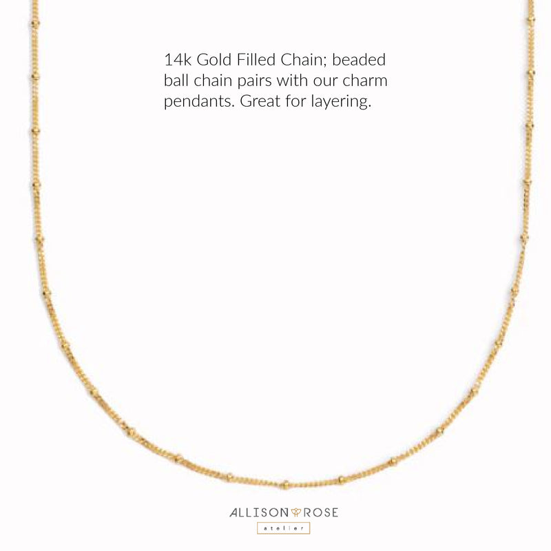 14k gold filled beaded chain 