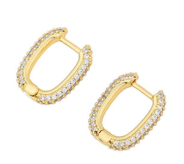 Gold and Crystal authentic CC earrings – Haute Jewels