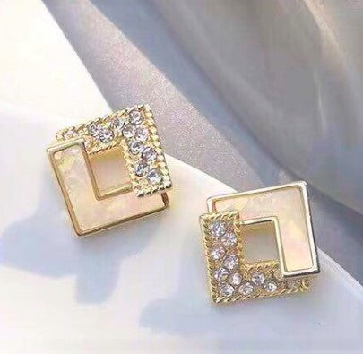 Allison Rose Atelier - Gold Plated Crystal Vintage Stud Earrings